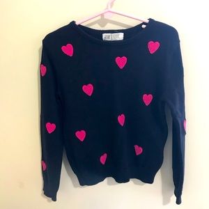 Little Girls Sweater w/ Hearts